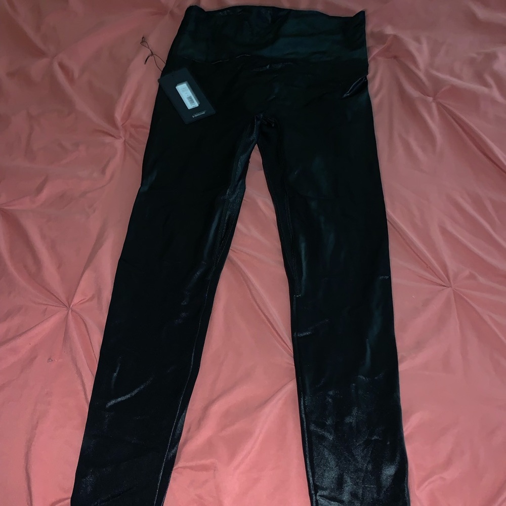 KDEER black luxe leggings size xl NWT